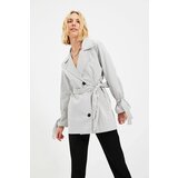 Trendyol Trench Coat - Gray - Double-breasted | Shoptok.si