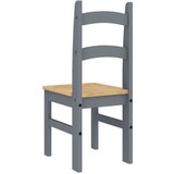 vidaXL Jedilni stoli 2 kosa sivi 40x46x99 cm trdna borovina | Shoptok.si