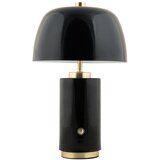 Leitmotiv Črna LED zatemnitvena namizna svetilka s kovinskim senčilom (višina 30 cm) Freya – Cene