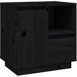Maison Chic Nočna omarica - Nočna miza črna 50x34x50 cm trdna borovina, (21687414) Cene