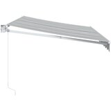 Tenda na uvlačenje antracit-bijela 3,5x2,5 m tkanina i aluminij | shoptok.hr