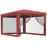  za zabave s 4 mrežasta bočna zida crveni 3 x 4 m HDPE | Eponuda.com