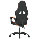 vidaXL Vrtljiv gaming stol črno in oranžno umetno usnje, (20699341) | Shoptok.si