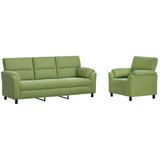 Set sofe 2 pcs Svijetlo zelena Baršun - Svijetlo zelena 1 sjedalo + trosjed | shoptok.hr
