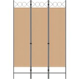  3-panelni pregradni zid Bež 120 x 180 cm Tkanina | shoptok.hr