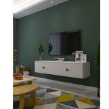 Hanah home tv polica zuzu 120 white gold Cene