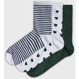 Pieces Nogavice 'PCJOPI' nočno modra / zelena / bela | Shoptok.si