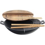 Eva Vok z lesenim pokrovom in dodatki 30cm, set 6 kos, ghisa | Shoptok.si
