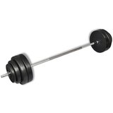 vidaXL Palica za uteži z utežnimi ploščami 60 kg | Shoptok.si