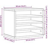  Organizator za stol bijeli 36 x 26 x 29 5 cm konstruirano drvo | shoptok.hr