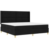 Krevet s opruga kutije s LED trakama Crna 200 x 200 cm tkanina | Eponuda.ba