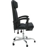  Masažni pisarniški stol črno umetno usnje, (21377168) | Shoptok.si