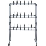  Stalak za cipele s kotačićima srebrni 66 x 27 x 100 cm | shoptok.hr