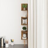  Kutna zidna polica boja hrasta 20x20x127,5 cm konstruirano drvo | shoptok.hr