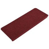  Samolepilne preproge za stopnice 15 kosov 65x24,5x3,5 cm rdeče, (20753457) | Shoptok.si