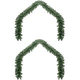 vidaXL Božićna girlanda 2 pcs Zelena 40 m PVC | shoptok.hr