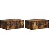  Stenski nočni omarici 2 pcs Dimljen hrast 49 x 34,5 x 20 cm, (5000209991) | Shoptok.si