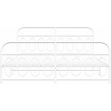  Metalni okvir kreveta uzglavlje i podnožje bijeli 183x213 cm | shoptok.hr