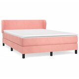 The Living Store Box spring postelja z vzmetnico roza 140x190 cm žamet - Box Spring Postelja, (21492253) | Shoptok.si