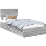 Krevet s od storage Siva Sonoma 90 x 200 cm Konstruirano drvo | shoptok.hr