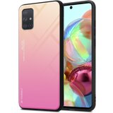 Cadorabo Ohišje, združljiv s Samsungom v rumeni - roza - dvobarvni zaščitni pokrov iz silikona TPU in hrbta iz kaljenega stekla, (20573227) | Shoptok.si
