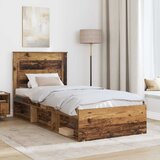  Krevetna konstrukcija Staro drvo 90 x 190 cm Čvrsto borovo drvo | shoptok.hr