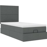  Otomanski okvir kreveta s madraca tamnosivi 80x200cm od tkanine | shoptok.hr