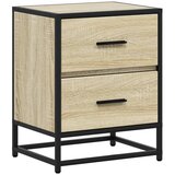 Maison Chic Nočna omarica - Nočna miza sonoma hrast 40x31x50 cm inženirski les, (21689308) Cene