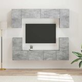  Set TV komoda Zidne 5 pcs Betonski sivi Konstruirano drvo | shoptok.hr