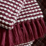 Catherine Lansfield Bordo rdeča odeja 125x150 cm Stab Stitch – | Shoptok.si