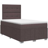  Boxspring krevet s madracem Tamno smeđa 120 x 190 cm Tkanina | shoptok.hr