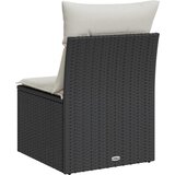  Vrtna sofa bez naslona za ruke s jastucima crna od poliratana | shoptok.hr