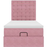  Okvir kreveta s madracima ružičasti 80x200cm baršunasti | shoptok.hr