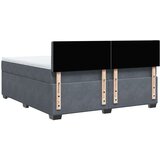 vidaXL Box spring postelja z vzmetnico temno siva 180x200 cm žamet | Shoptok.si