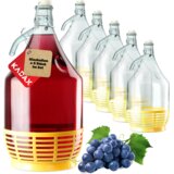 KADAX Carboy 5L steklenica, ženska steklenica za vino, liker in pokrovček, 6 kosov, (5000354877) | Shoptok.si