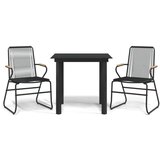  3-dijelni vrtni blagovaonski set od pvc ratana crni | shoptok.hr