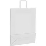  Papirnate vrećice 250 kom s ručkama bijele 32x12x42 cm | shoptok.hr
