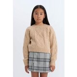 Defacto Girl Regular Fit Knit Detailed Crew Neck Knitwear Sweater | ePonuda.com