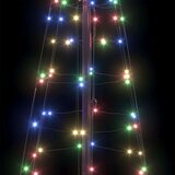 vidaXL LED božično drevesce med 390 LED večbarvno 250 cm elezo | Shoptok.si