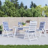  Jastučić za van 4 pcs Plava i bijela 120 x 50 x 7 cm Tkanina - 4 | shoptok.hr
