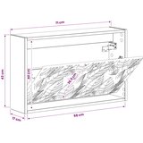  Ormar za cipele na zidu DELFT 71 x 17 x 43 cm Konstruirano drvo | shoptok.hr
