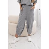 Kesi Włoski Cotton set blouse + trousers dark powder pink | Shoptok.si