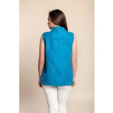 Fenzy Plus Size Brezrokavnik Z Zadrgo, Moder | Shoptok.si