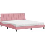  Krevet s madracem Hanko ružičasti 180x200 cm baršunasti | shoptok.hr