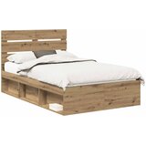  Krevetna konstrukcija Umjetnička hrastovina 120 x 190 cm | shoptok.hr