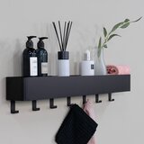 Spinder Design Črna jeklena stenska kopalniška polica Multi – | Shoptok.si