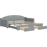  Dnevni krevet na razvlačenje svjetlosivi 100x200 cm od tkanine | shoptok.hr
