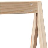 vidaXL Posteljni okvir z lestvijo in streho 90x200 cm borovina | Shoptok.si