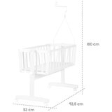 Roba Bijela kolijevka na kotačićima/s baldihanom 40x90 cm Adam & Eule – | shoptok.hr