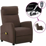 Električna Električna masažna fotelja od umjetne kože smeđa